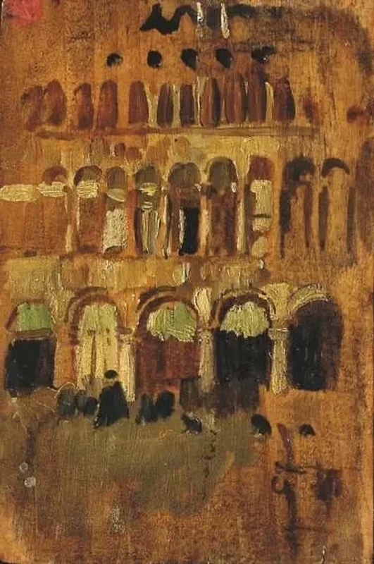  176-Ettore Tito-Portici di San Marco-1884 